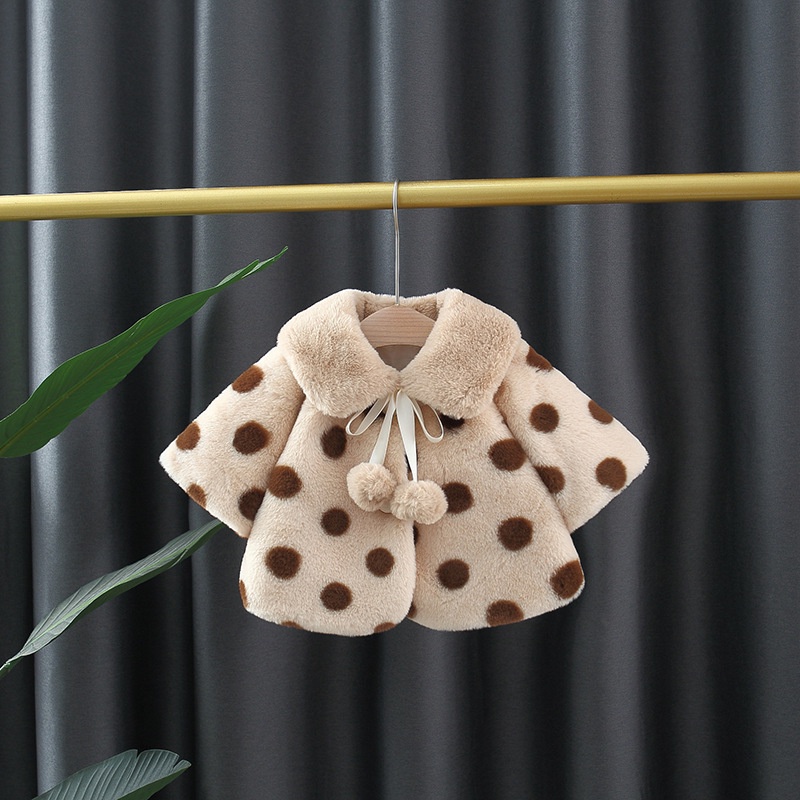 Áo Khoác Tay Dài Phủ Lông Dày Dặn Chống Gió In Họa Tiết Da Báo Thời Trang Mùa Đông Cho Bé Gái