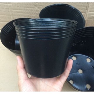 Chậu nhựa đen bầu đất trồng cây 23x18 C9 trồng - ươm cây Loại Dày- Dẻo-Bền