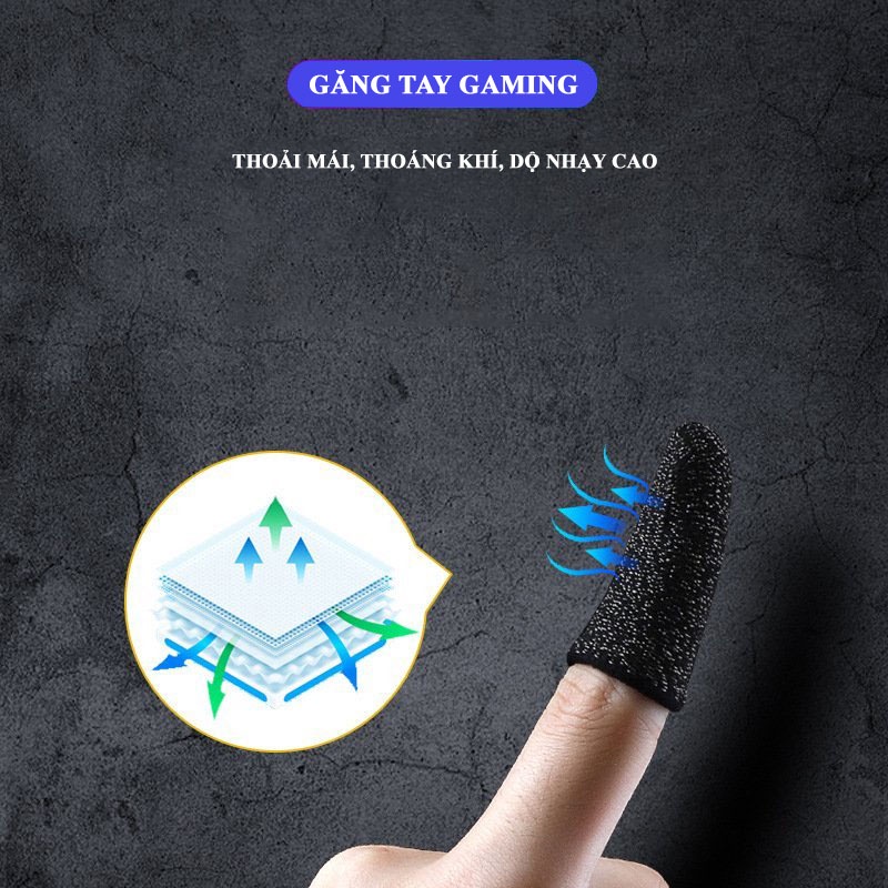 Găng ngón tay chơi game Free Fire, Pubg, Liên Quân Găng tay chơi game Chống Mồ Hôi, Siêu Nhạy - Co Giãn Tốt