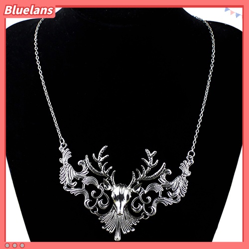 Dây chuyền hợp kim hình đầu hươu màu bạc