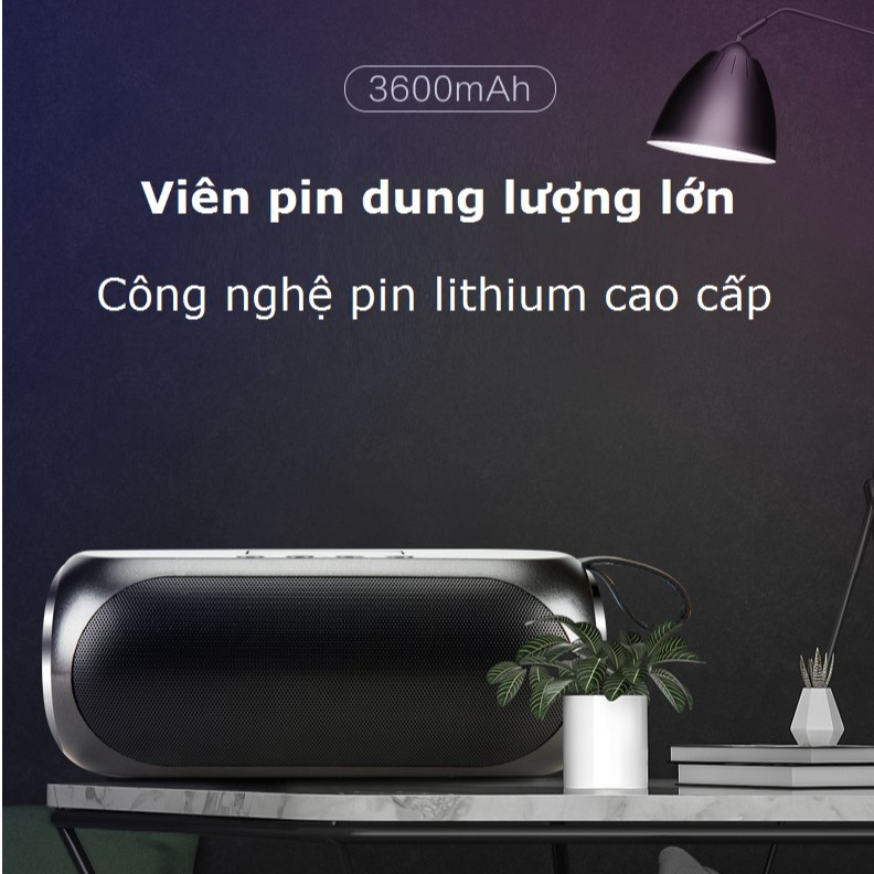 Loa Bluetooth Siêu Bass V6 Không Dây Công Suất Lớn Có Giá Đỡ Điện Thoại, hỗ trợ usb thẻ nhớ và cổng aux 3.5