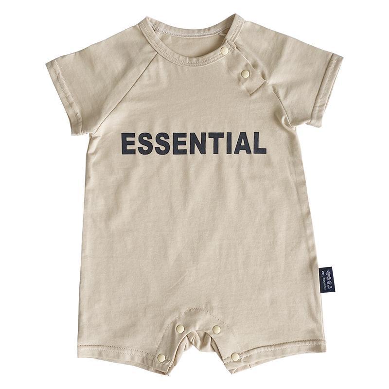 Bộ Áo Liền Quần Ngắn Tay In Chữ Thời Trang Mùa Hè Cho Bé Sơ Sinh