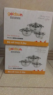Bộ nồi 3 đáy goldsun