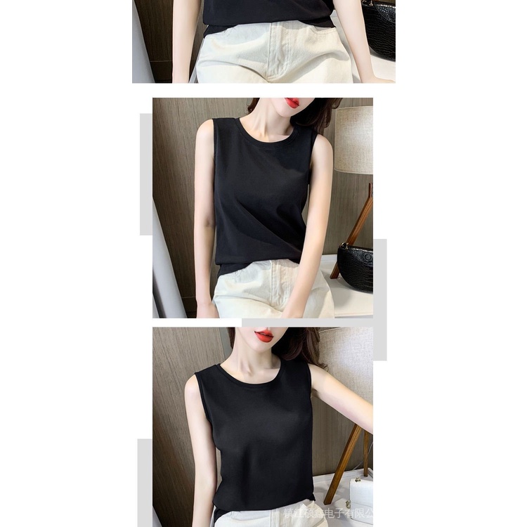 Áo Thun Thể Thao Không Tay Chất Liệu 100% Cotton Cao Cấp Thời Trang Dành Cho Nữ