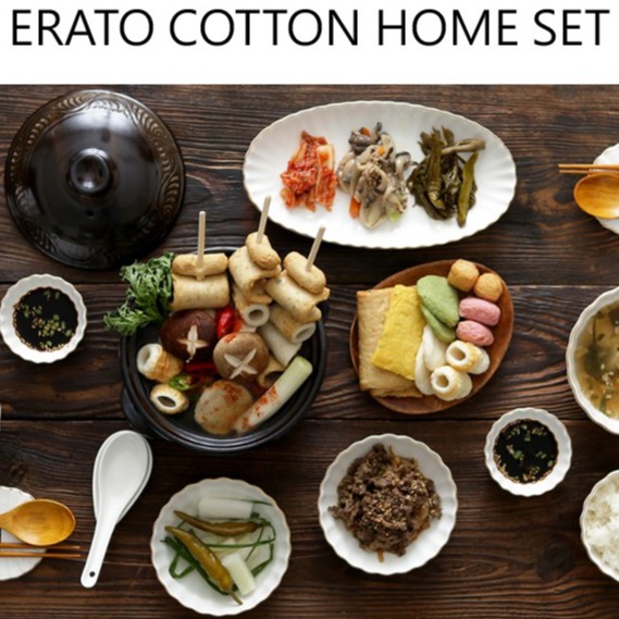 Set tân gia  6 người 20P Erato Cotton, hàng nhập khẩu Hàn Quốc (Set bát đĩa Hàn Quốc, Bộ bát đĩa)