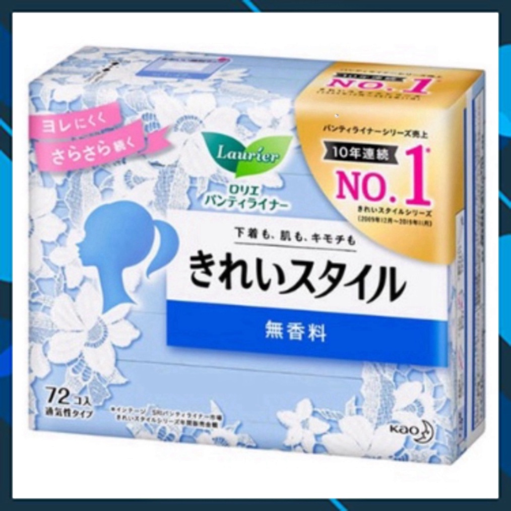 [GIẢM GIÁ ĐẶC BIỆT] - Băng vệ sinh hằng ngày Laurier không mùi 72 miếng nội địa Nhật Bản