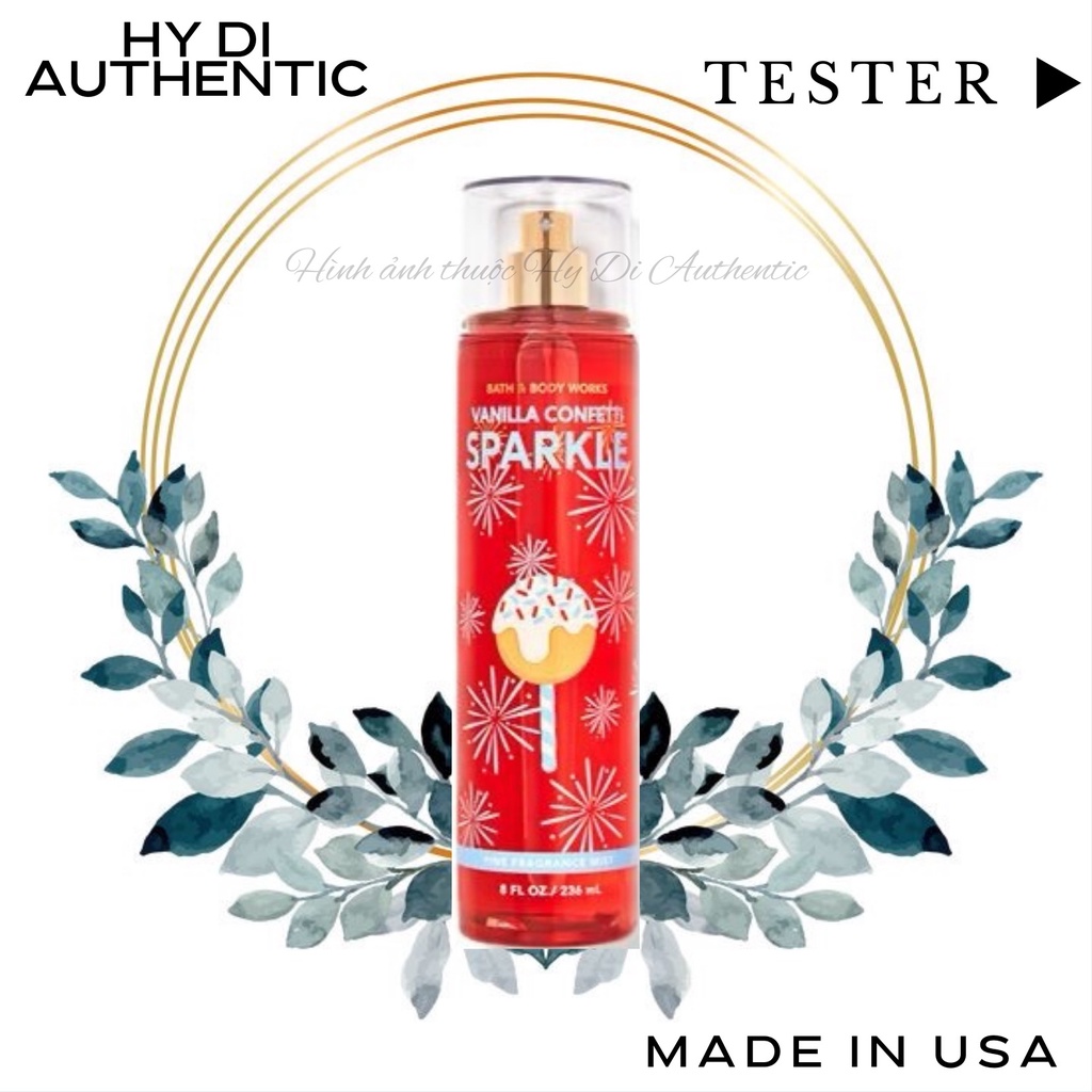 VANILLA CONFETTI SPARKLE - XỊT THƠM DƯỠNG THỂ BATH & BODY WORKS USA