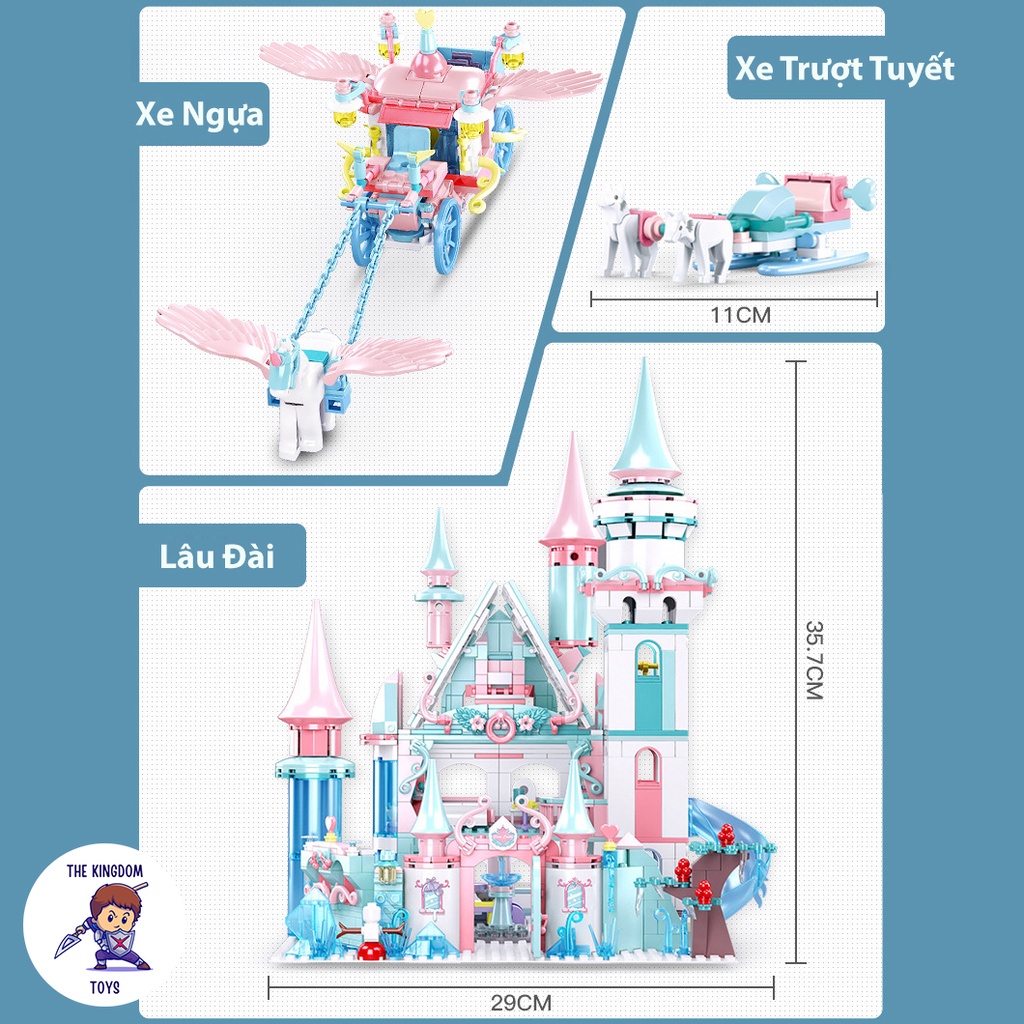 Đồ Chơi Lắp Ráp Friends Mô Hình Lâu Đài Công Chúa Tuyết Công Chúa Băng Giá Đồ Chơi Bé Gái B0789