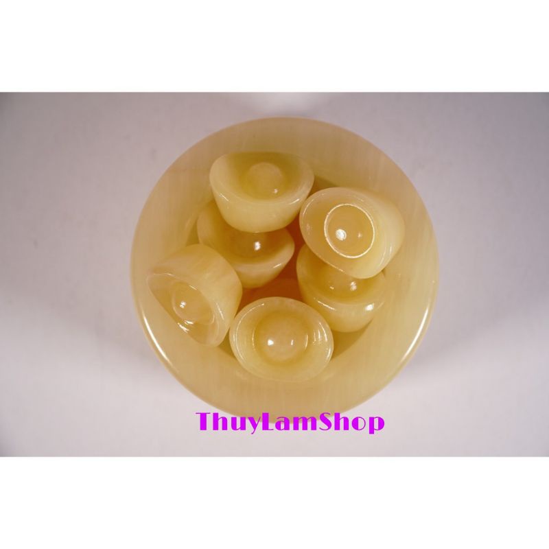 Hủ vàng đá hoàng long kim nguyên tụ Bảo Bồn đặt bàm thờ thần tài, quầy thu ngân, bàn làm việc, két sắt, sư tầm