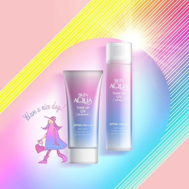 Xịt chống nắng dành cho da mặt và cơ thể Skin Aqua Tone Up UV Spray (70G)