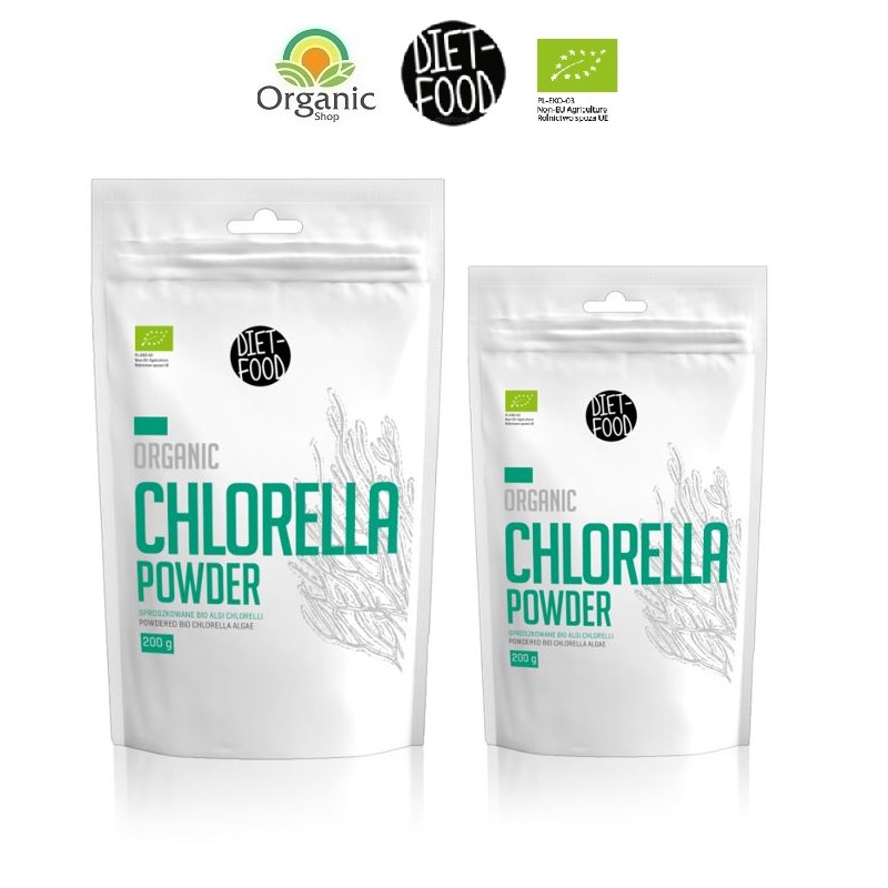 Bột tảo lục Chlorella hữu cơ 200g Diet Food