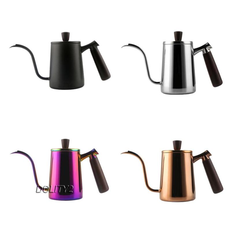 Ấm Đun Nước Inox 304 Cổ Ngỗng Hẹp Dài Màu Đen 304