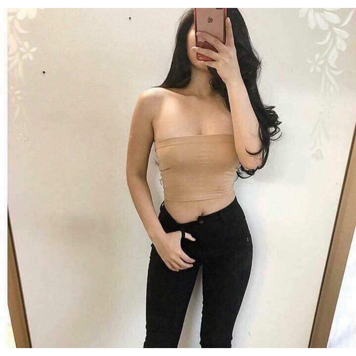 Áo ống Mini Basic  Must-have item, bảng màu trơn đơn giản dễ mix đồ áo thun quây nữ đen ngang ngực sexy ôm body CROQ 15