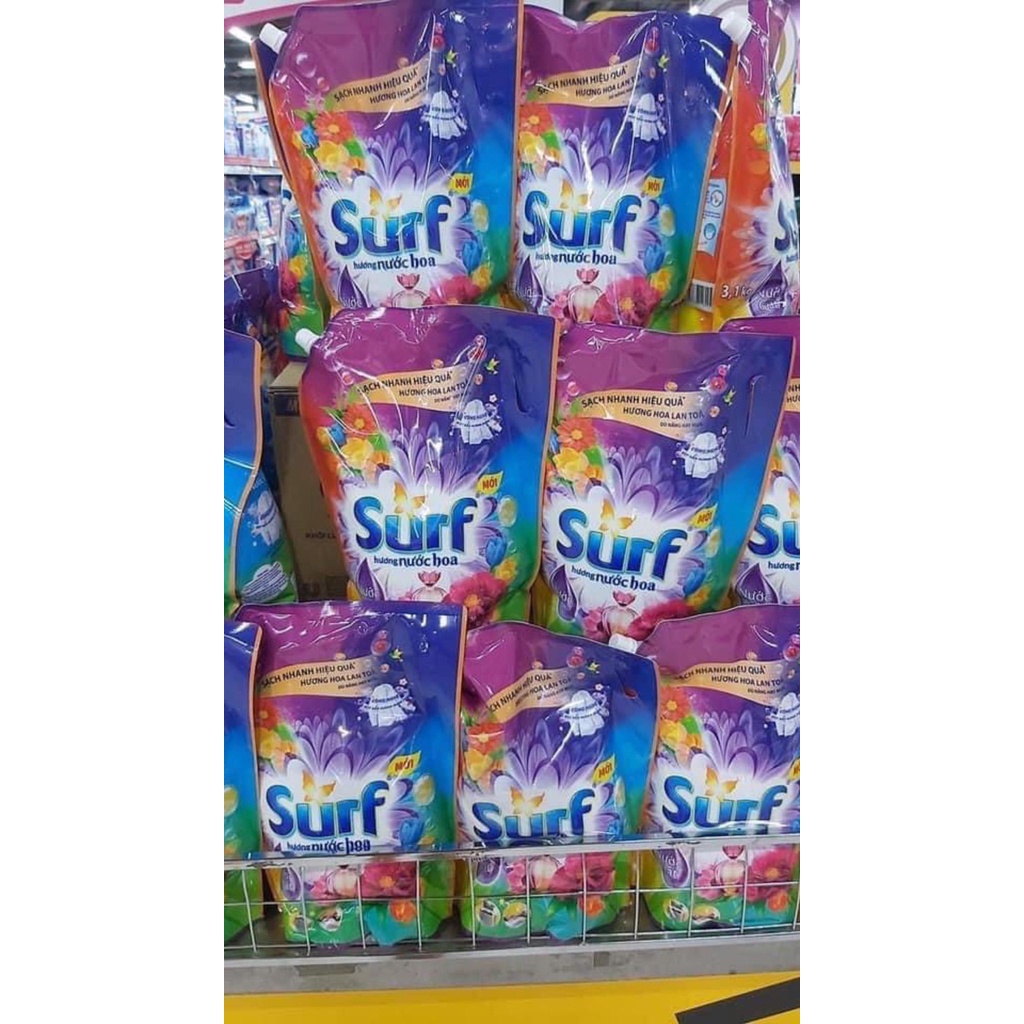 Nước giặc Surf 3 in 1túi 3,1 kg hương hoa nhiệt đới