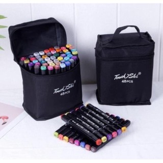 Bộ 48 Bút vẽ, bút màu Marker TouchCool Túi Vải , vẽ anime,chân dung,phong cảnh