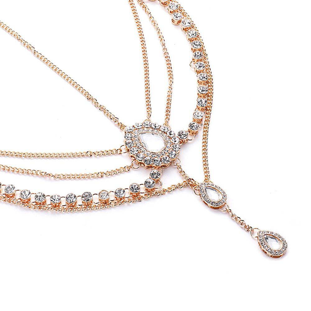 Cài Tóc Chuỗi Hạt Phong Cách Bohemian Đơn Giản Cho Cô Dâu