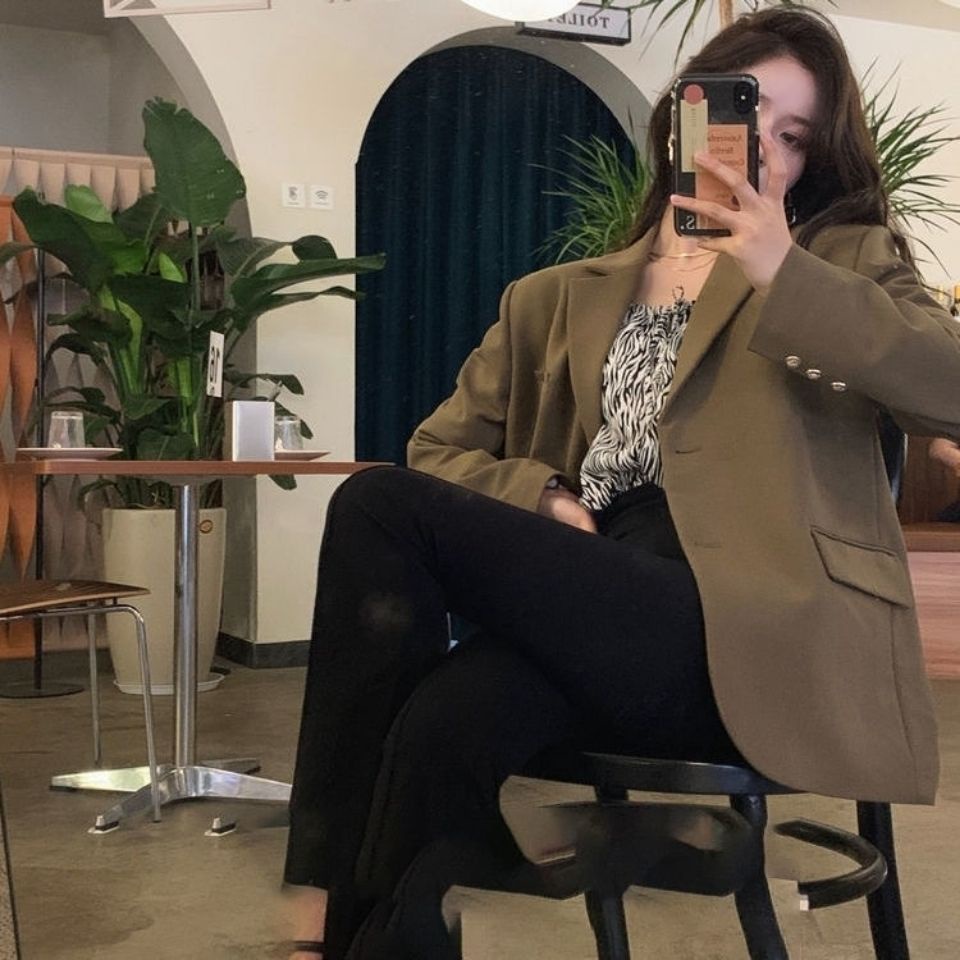 Áo khoác cổ vest đơn giản thời trang xuân thu 2022 dành cho nữ đi làm