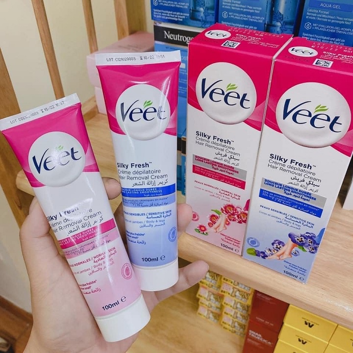 Kem tẩy lông Veet Silky Fresh Hair Removal Cream 100ml bản Pháp