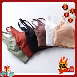 Áo bra thun gân hở lưng siêu mát, áo bra thun gân