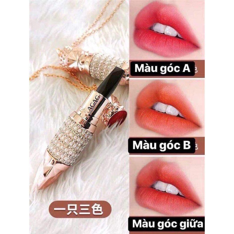 Son nữ hoàng 3 màu.son kim cương 3in1