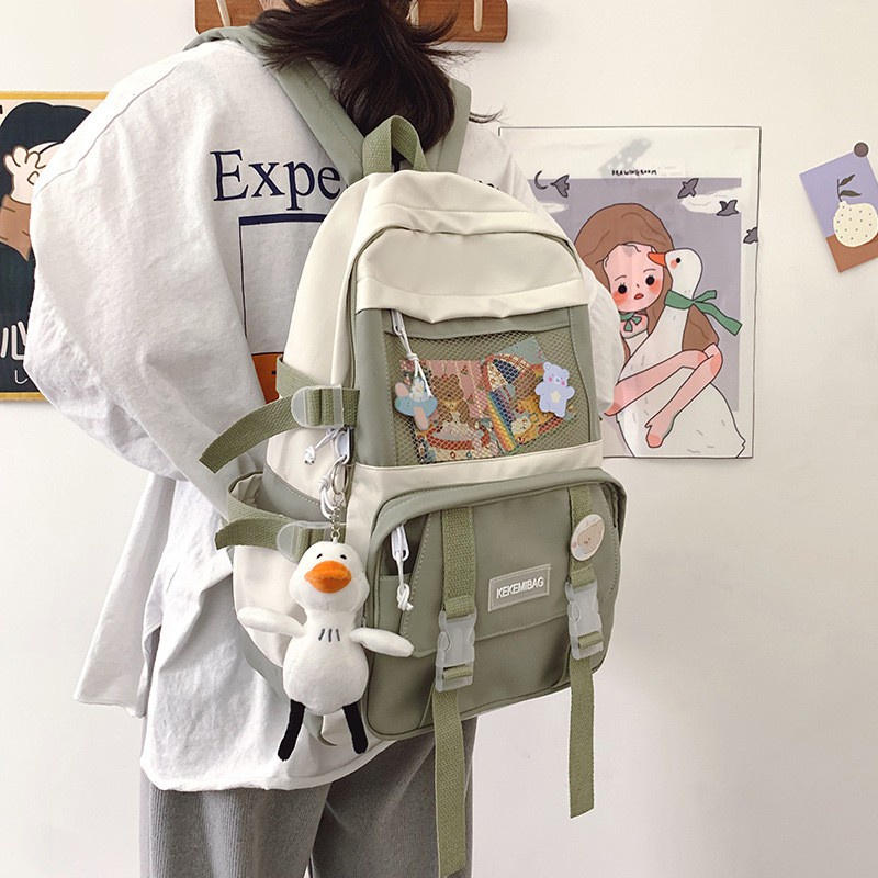 Balo nữ cao cấp du lịch dễ thương đẹp đi học giá rẻ MOHANA TH181 (tặng kèm gấu và sticker)