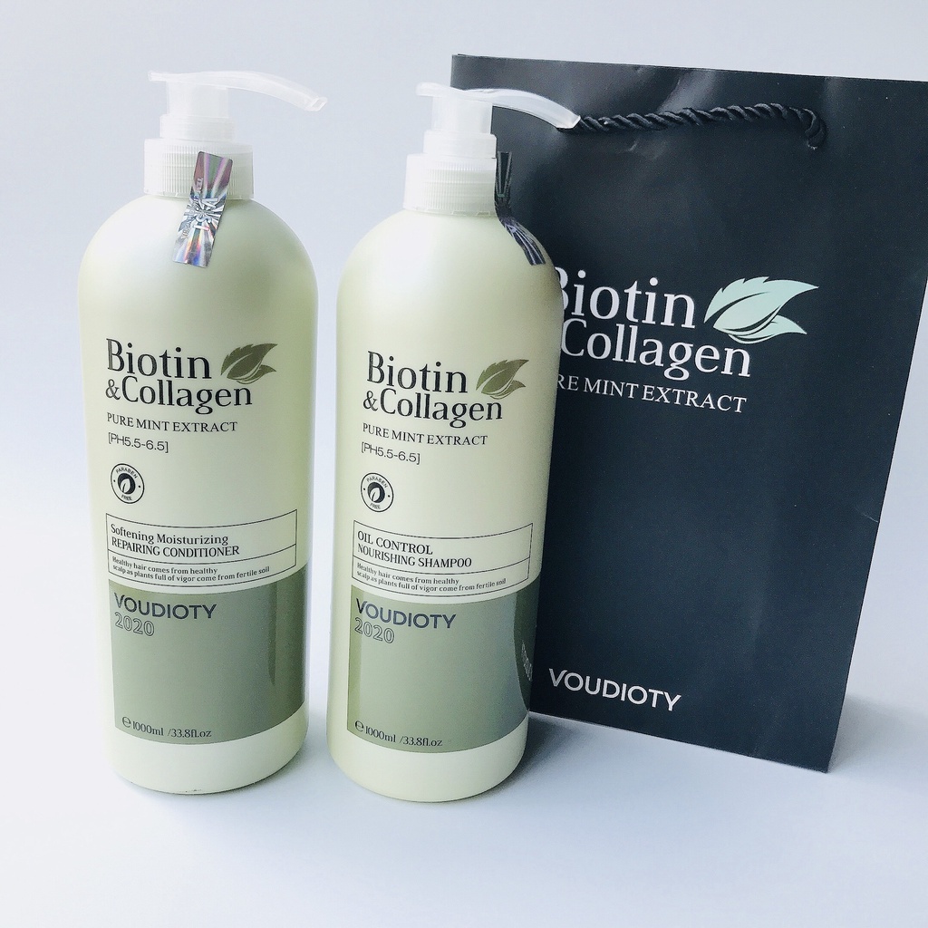 Dầu Gội Biotin Collagen Dầu Xả Biotin Collagen1000ml Giảm Rụng Tóc, Kích Mọc Tóc, Phục Hồi Tóc Khô Xơ  Hàng Chính Hãng