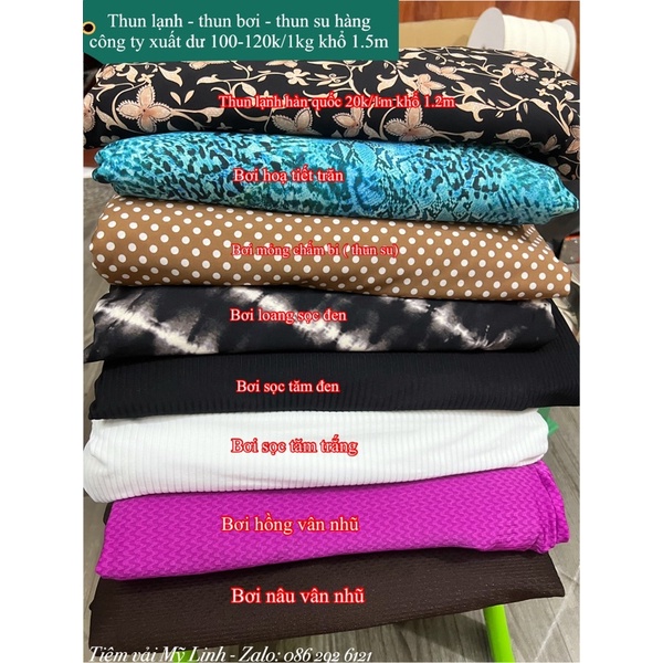 Vải thun bơi thun lạnh co giãn 4c may bikini đồ tập hàng công ty xuất dư may grap giường, đồ thể thao, đồ bơi