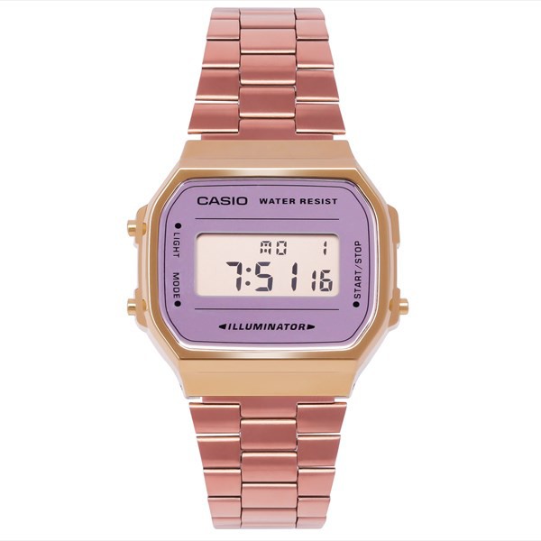 Đồng hồ Nam Nữ Unisex Casio A168WECM-5DF, A168WEGB-1BDF, A168WEM-7DF chính hãng, giá rẻ