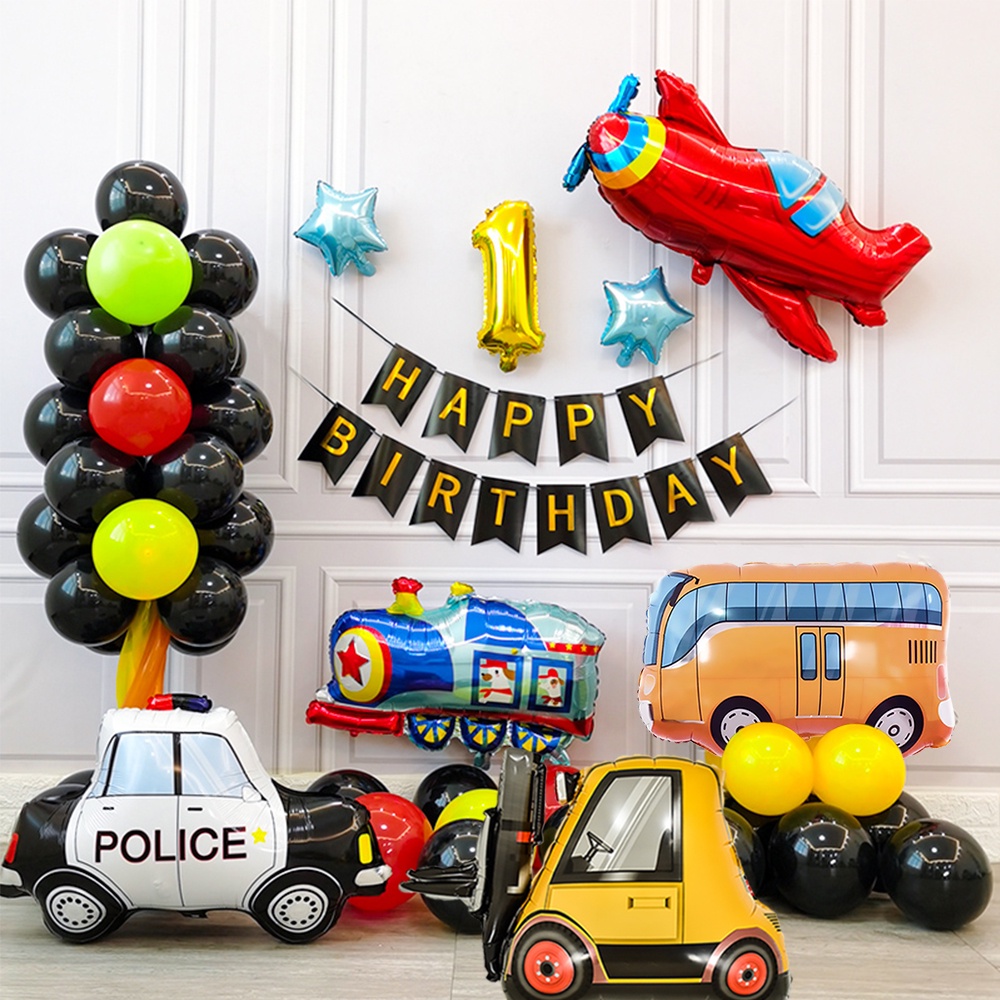 Bong bóng nhôm hình máy xúc dùng trang trí tiệc sinh nhật cho bé