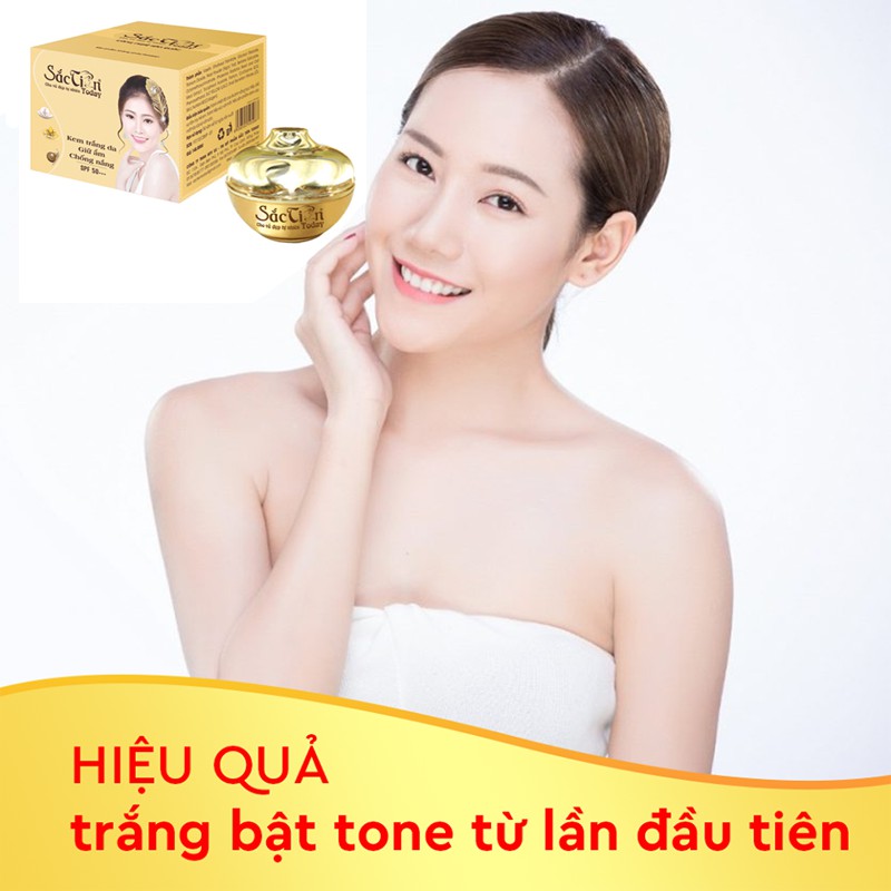 Kem trắng da giữ ẩm chống nắng Sắc Tiên Today 15gr