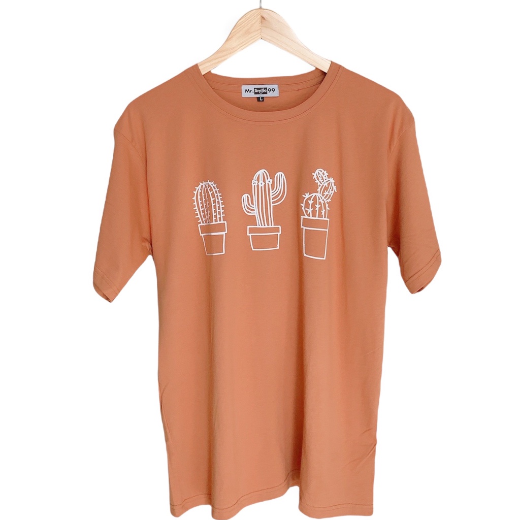 Áo Thun Nam Nữ Unisex Form Rộng Màu Nâu Xương Rồng  Mr Smile 99 Shop