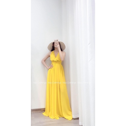 ĐẦM MAXI VOAN LƯNG CỘT DÂY ĐI BIỂN THẢ DÁNG SEXY SIU XINH PU