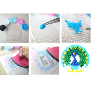 Bàn ủi mini tự làm Hama Template cho trẻ em