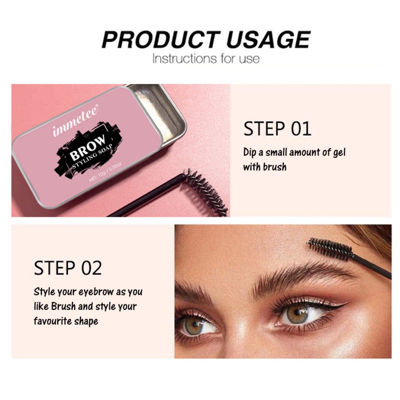 [Hàng mới về] Kem Tạo Kiểu Định Hình Lông Mày Không Màu Lâu Trôi Trang Điểm Tự Nhiên | BigBuy360 - bigbuy360.vn