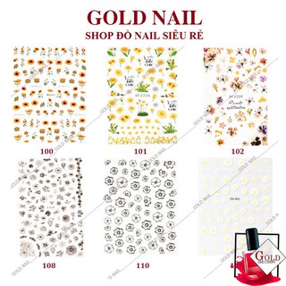 Stick dán móng tay, Sticker hoa Nail stick trang trí móng
