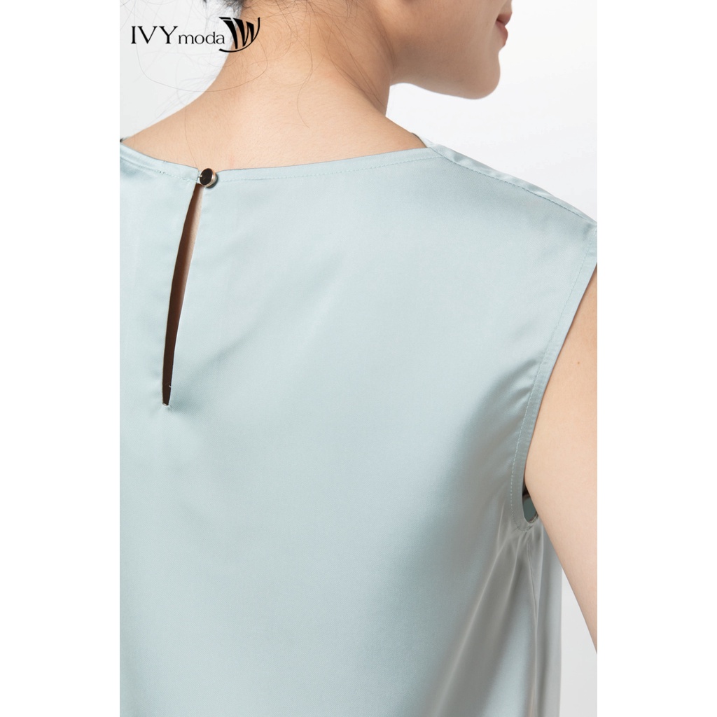 Áo sơ mi nữ cổ lệch IVY moda MS 15M7248