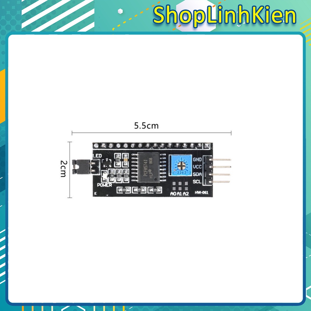 Module chuyển đổi I2C cho LCD1602/ 1604/ 2004 Loại Tốt