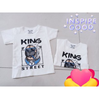 Áo phông thun cotton 4c chó pug cho bé