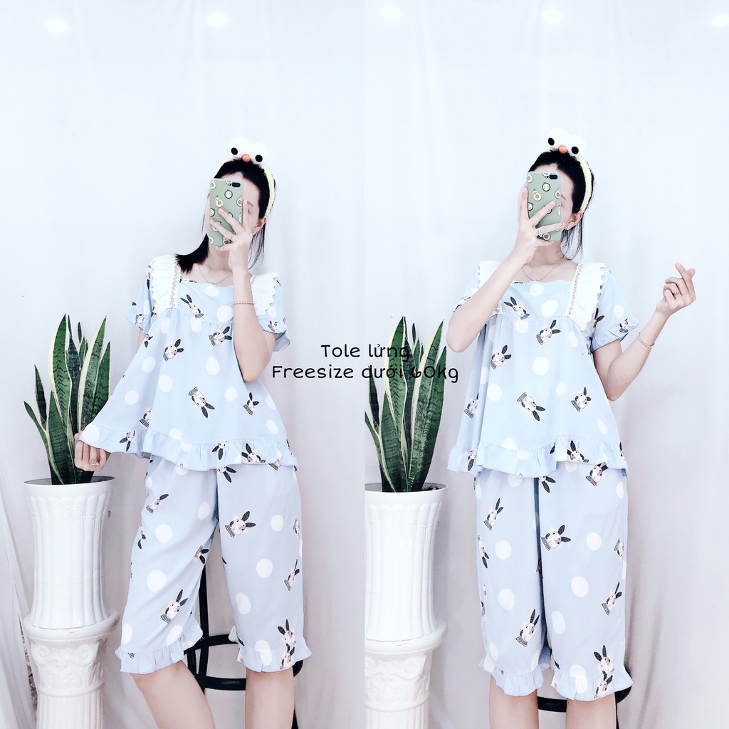 Đồ Bộ Nữ Pijama Mặc Nhà Kute Quảng Châu Tiểu Thơ Xinh Nhiều Màu
