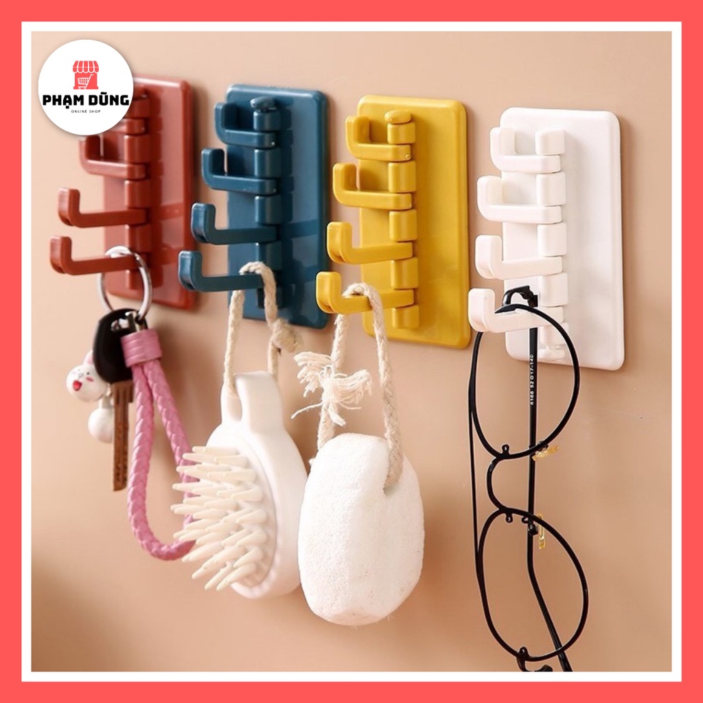 Móc Dán Tường 4 Chấu Đa Năng ,Móc treo đồ, chìa khóa, vật dụng, quần áo tiện ích