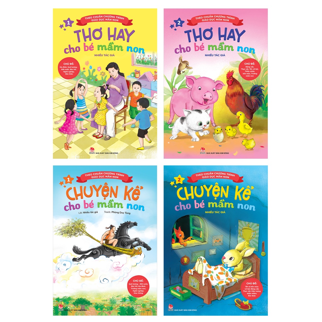 Sách - Combo Chuyện kể và Thơ Hay cho bé mầm non 4 cuốn lẻ tùy chọn KDTT12442