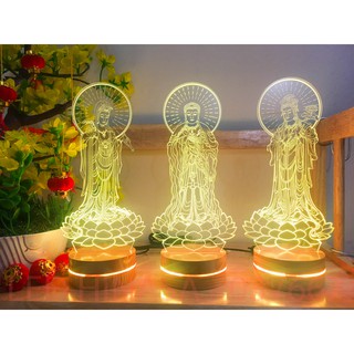 Đèn Phật Quan âm 16 màu