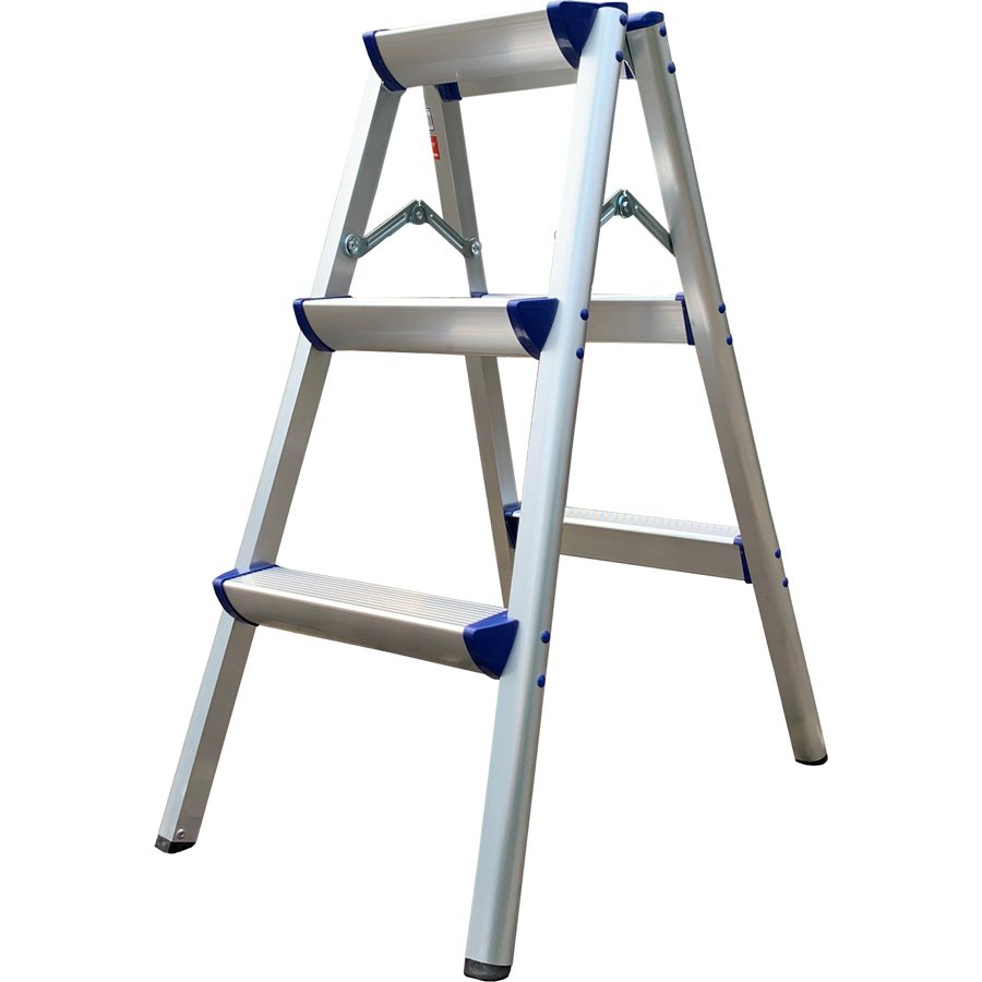 Thang Nhôm Gấp Chữ A NiNDA R03B loại 3 bậc cao 75cm, chất liệu nhôm cao cấp siêu nhẹ