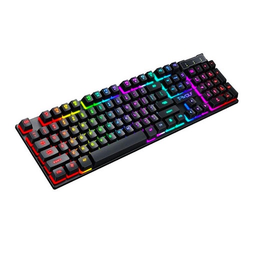 Bàn phím led game T Wolf T20 giả cơ keyboard có đèn 7 màu chính hãng