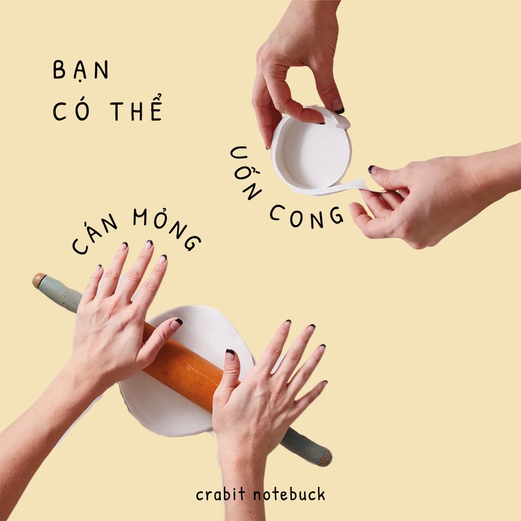 Đất Sét Tự Khô Crabit Air Dry Clay đồ chơi sáng tạo