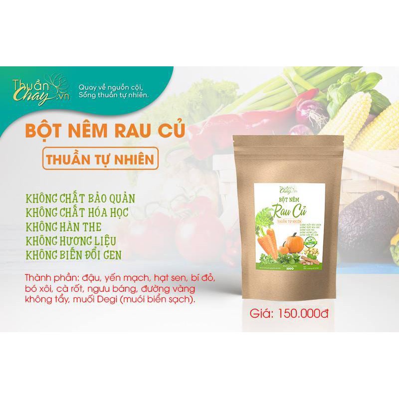 Hạt Nêm Cho Bé - 500g - Hạt Nêm Rau Củ Thuần Chay  - Thơm Ngon Bổ Dưỡng - Tự Nhiên 100% - Cho Món Ăn Thêm Ngọt Đậm Đà