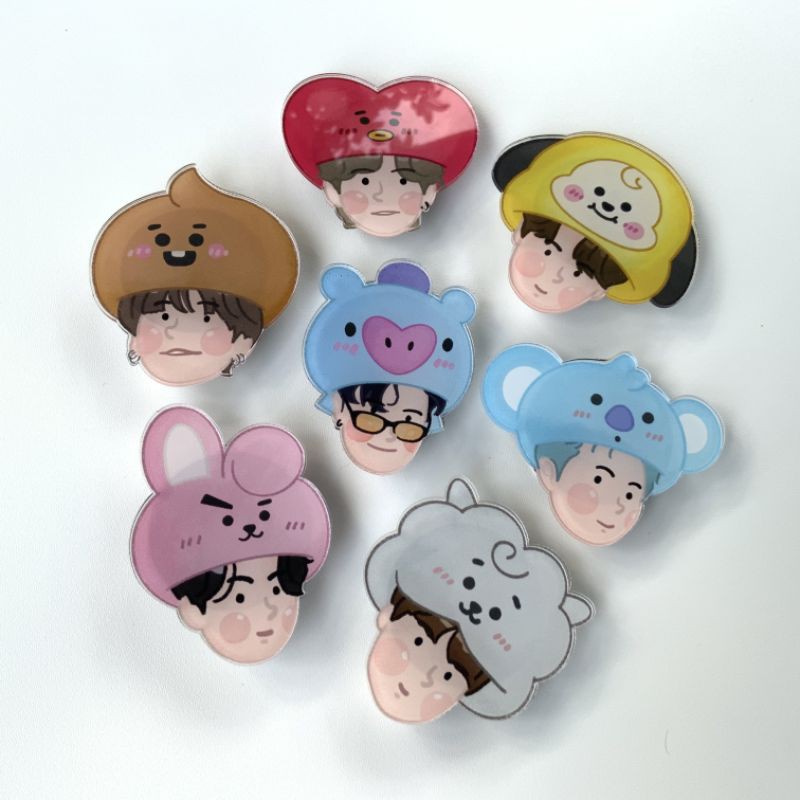 Pop socket Giá Đỡ Điện Thoại Hình BTS bt21 / army / popsocket