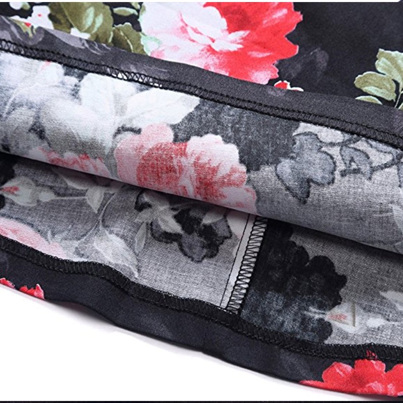 Đầm Dự Tiệc Sát Nách In Hoa Kiểu Vintage Xinh Xắn Cho Nữ