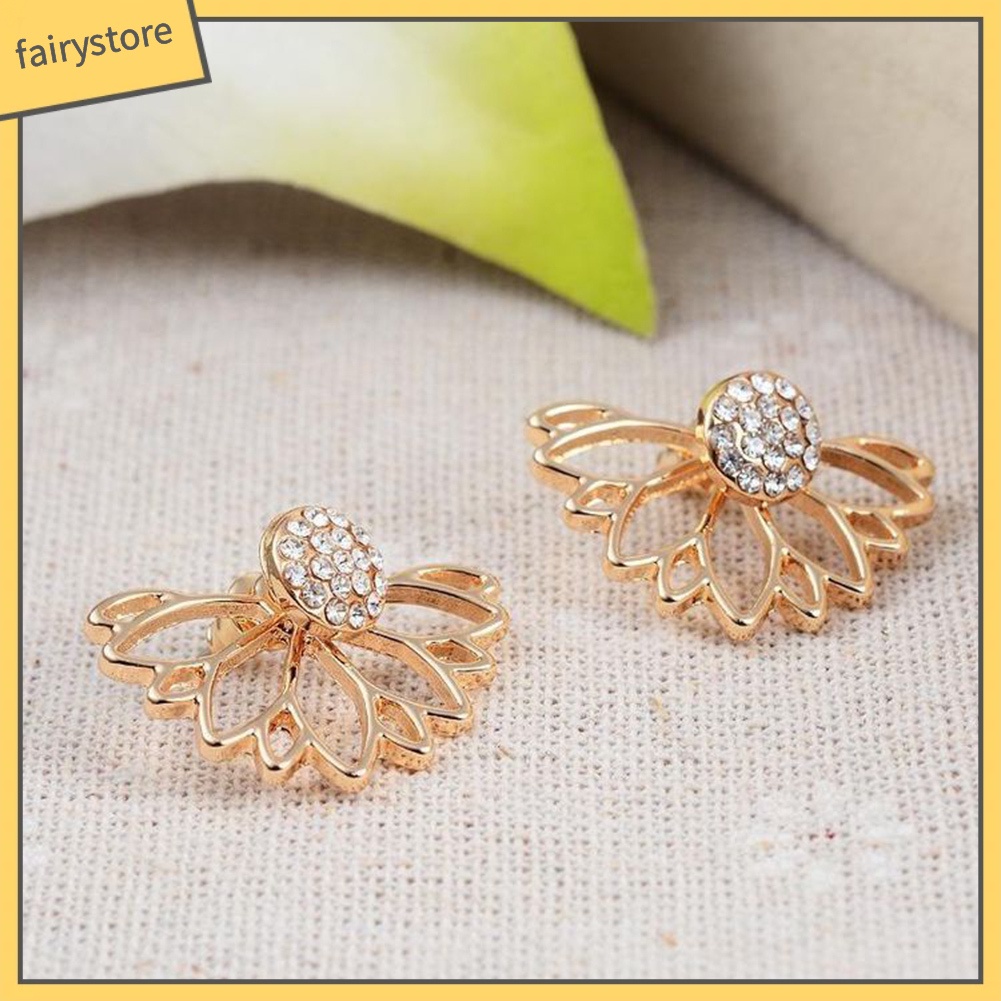 Bông Tai Đính Đá Lấp Lánh Thời Trang Cho Nữ