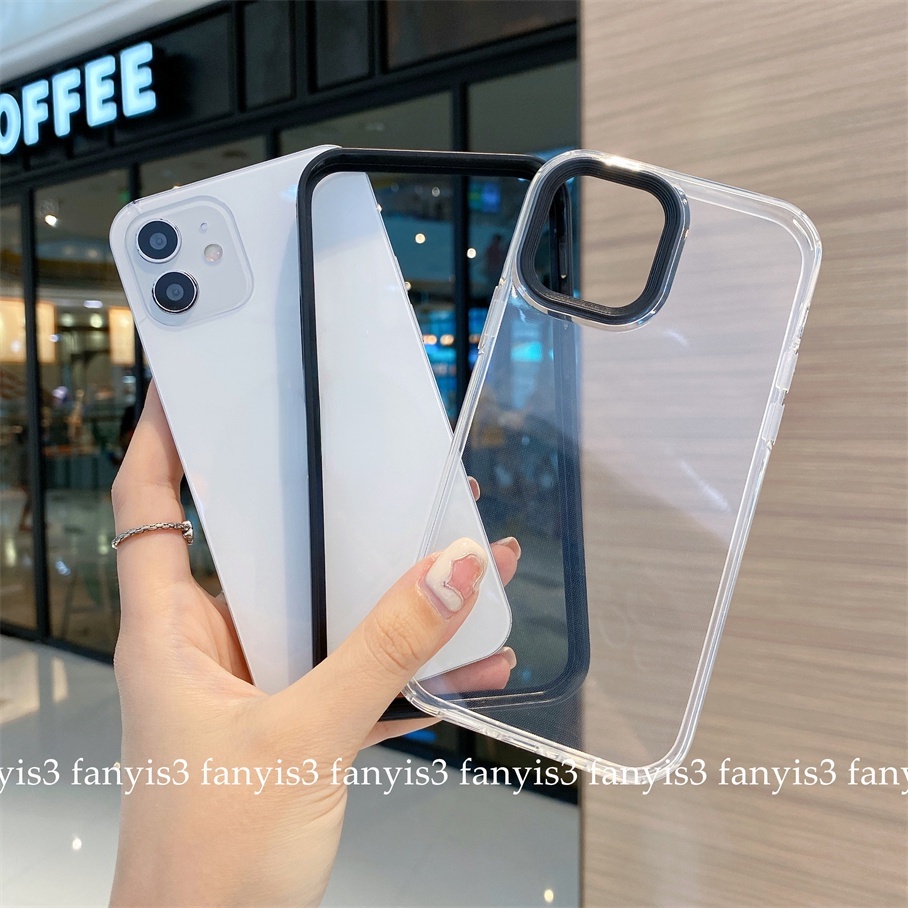 Ốp Điện Thoại Mềm Màu Trong Suốt 3 Trong 1 Cho iPhone 13 12 11 Pro Max XS Max XR X XS 8 7 Plus SE 2020